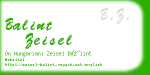 balint zeisel business card